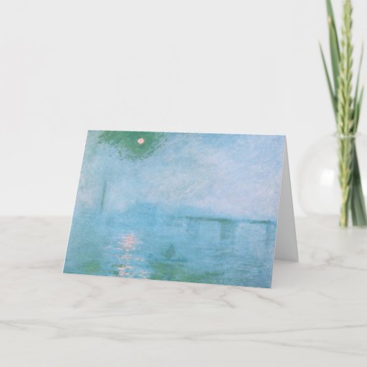 Thames (Claude Monet)グリーティングカードの霧 カード (正面)