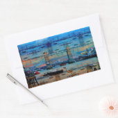 Thames Memories of Tower Bridge, London England 長方形シール (封筒)