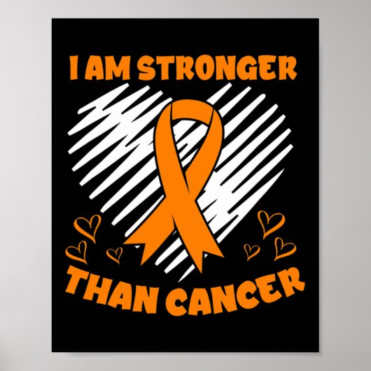 Than Cancer Leukemia認識度ハート ポスター (正面)