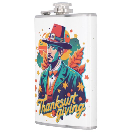 Thancksgiving Flask、Flask、おもしろいThanksgiving Dri フラスク (左)