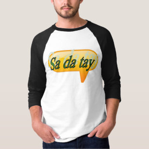 Thangの俗語の基本的な袖のRaglan 3/4 (tay Sa da) Tシャツ
