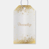 Thank かわいらし You White Satin and Data ギフトタグ (裏面)