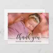 Thank エレガント You Writhl写真誕生 案内ポストカード (正面/裏面)