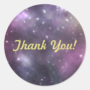 Thank カラフル NebulaとStars in クール宇宙 ラウンドシール