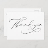 Thank シンプルエレガントモダンKril Script ポストカード (正面/裏面)