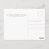 Thank シンプルエレガントモダンKril Script ポストカード (裏面)