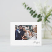 Thank モダン Photo's 結婚 Thank Youポストカード ポストカード (スタンド正面)
