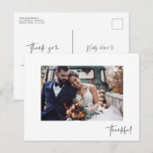 Thank モダン Photo's 結婚 Thank Youポストカード ポストカード (正面/裏面)