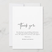 Thank モダン Photo's 結婚 Thank You サンキューカード (裏面)