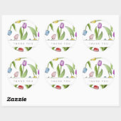 Thank モダン Tulip ラウンドシール (シート)