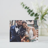 Thank モダン You Custom Wedding Photo Postcard ポストカード (スタンド正面)