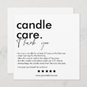 Thank 気に Candle Businessモダン Card サンキューカード (正面/裏面)