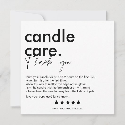 Thank 気に Candle Businessモダン Card サンキューカード (正面)