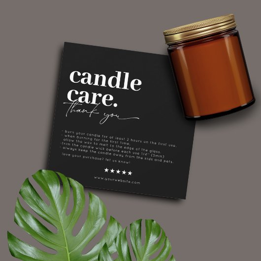 Thank 気に Candle Businessモダン Card サンキューカード