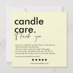 Thank 気に Candle Businessモダン Card サンキューカード