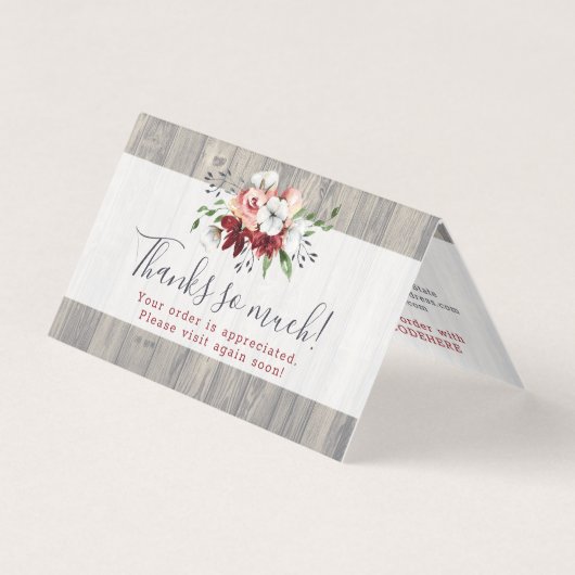 Thank 素朴 Wood Southern Countryコットンカード (正面)