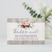 Thank 素朴 Wood Southern Countryコットンカード 招待状 (スタンド正面)