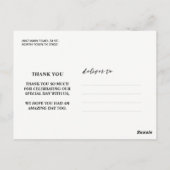 Thank 素朴 You Photo String Lightsのカー結婚ド ポストカード (裏面)