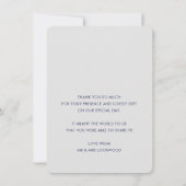 THANK 結婚 YOU photo エレガントKighl navy サンキューカード (裏面)