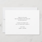 THANK 結婚 YOU photography エレガント gray サンキューカード (裏面)