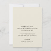 THANK 結婚 YOU photography モダン black サンキューカード (裏面)