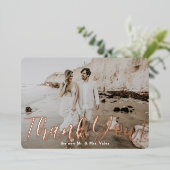 Thank 結婚's Photofoil実在 Headline Foil In 箔招待状 (立ち正面)