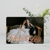 Thank 結婚's Photofoil実在 Headline Foil In 箔招待状 (立ち正面)