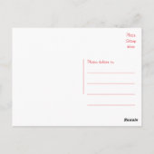 Thank 赤と白 You Doubleハートはがき ポストカード (裏面)