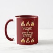 Thank a Worker Today Appreciation Shirt – Labor マグカップ (左)