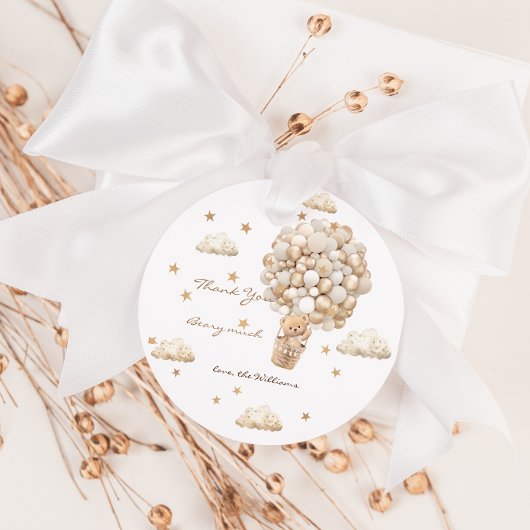 Thank Bear Bear Baby Shower フェイバータグ