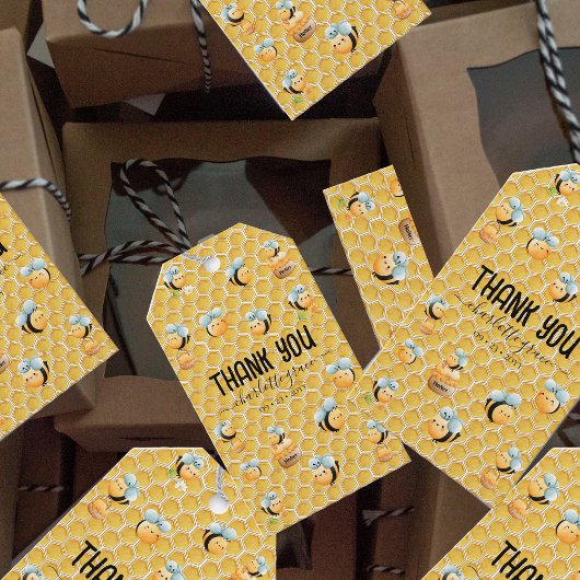 Thank Bee-Themed Birthday Party ギフトタグ