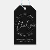 Thank Black Create Your Own Small Business ギフトタグ (正面)