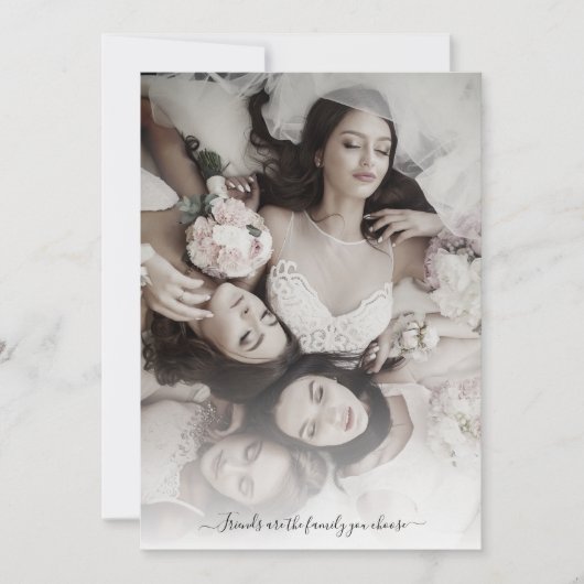 Thank Bridesmaid with Photo and Typography (正面)