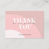 Thank Candle Businessの指示気にに感謝 コーリングカード (正面)