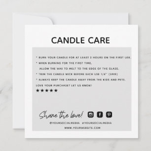 Thank Candle Order気に Business Card サンキューカード