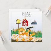 Thank Cat and Birds in the Garden カード (正面/裏面インサイチュ)