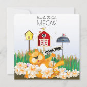 Thank Cat and Birds in the Garden カード (正面)