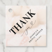 Thank Cloud Nineハートスクリプトブライダルシャワー フェイバータグ (正面)