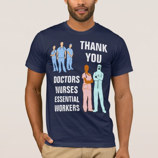 Thank DoctorナースEssential Workers Tシャツ (正面)
