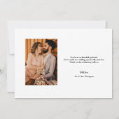 Thank" Earth-Toneの写真結婚サンキューカード サンキューカード (裏面)