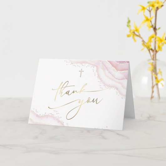 Thank First Holy Communion Card カード (黄色い花)