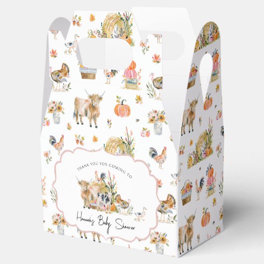 Thank for You | 秋ファームベビーシャワー フェイバーボックス (オープン)