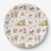 Thank for You | 秋ファームベビーシャワー ペーパープレート (正面)