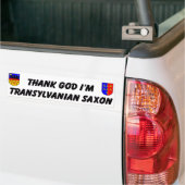 Thank God I'm Transylvanian Saxon バンパーステッカー (トラック上)