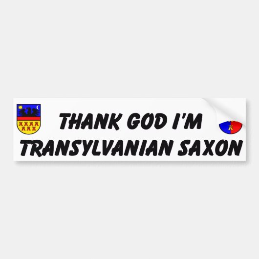 Thank God I'm Transylvanian Saxon バンパーステッカー (正面)