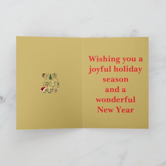 Thank God It's Christmas Commercial Irony カード (内部)