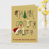 Thank God It's Christmas Commercial Irony カード (黄色い花)