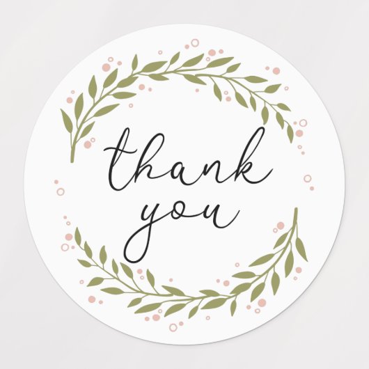 Thank Greenery ラベル (デザイン1)