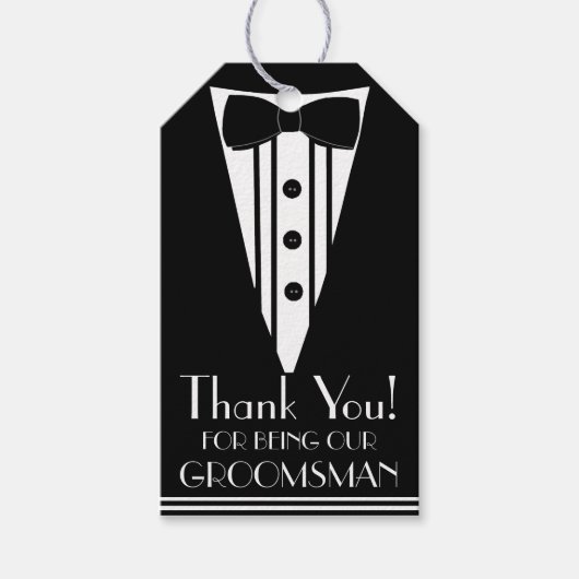 Thank Groomsman Tuxedo ギフトタグ (正面)