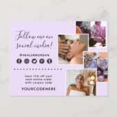 Thank Hands Moon Phase Logo 4-Photo Customer ポストカード (裏面)